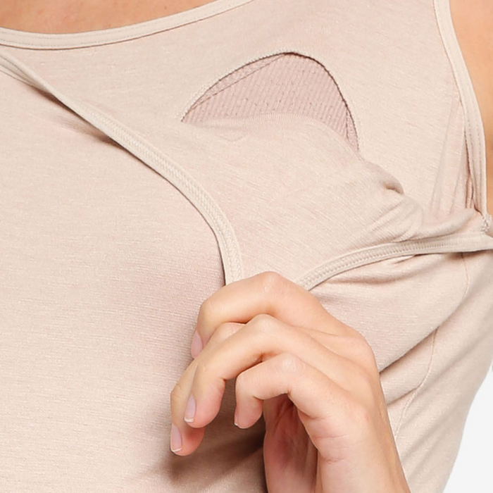 Madalene Nursing Top Camisole Beige