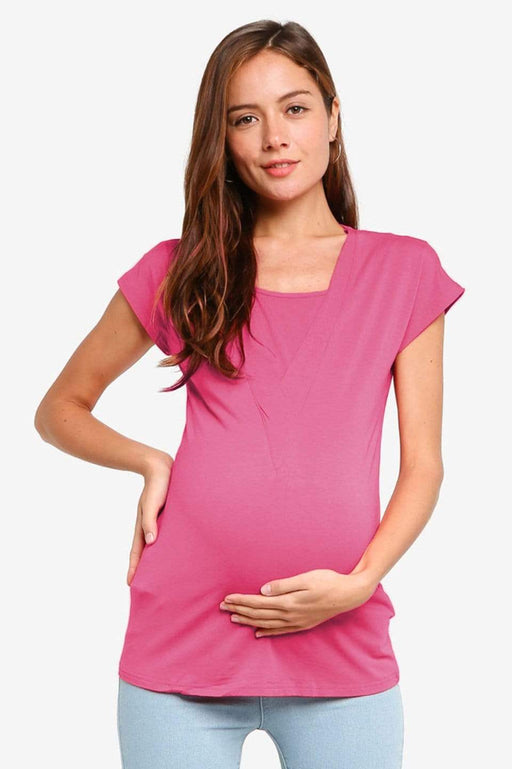 Beryl V-Neck Nursing Top Plum