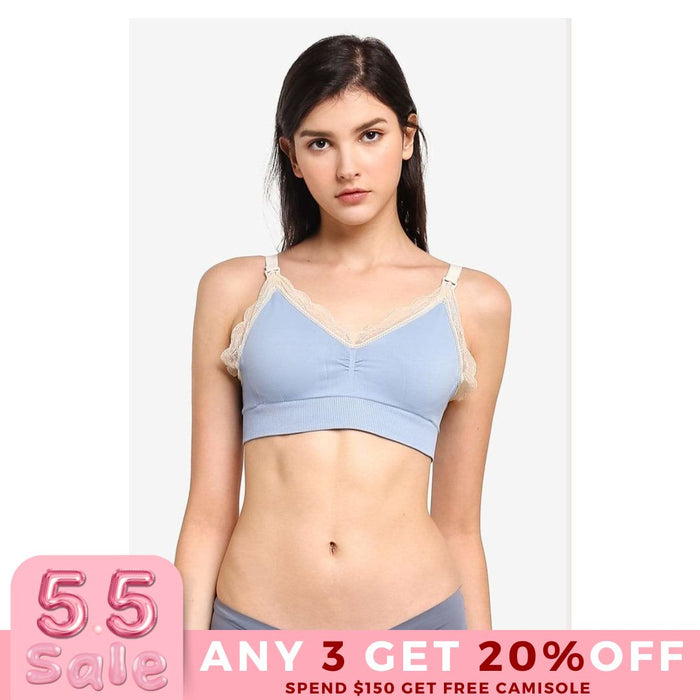 Miriam Seamless Maternity & Nursing Bra Blue