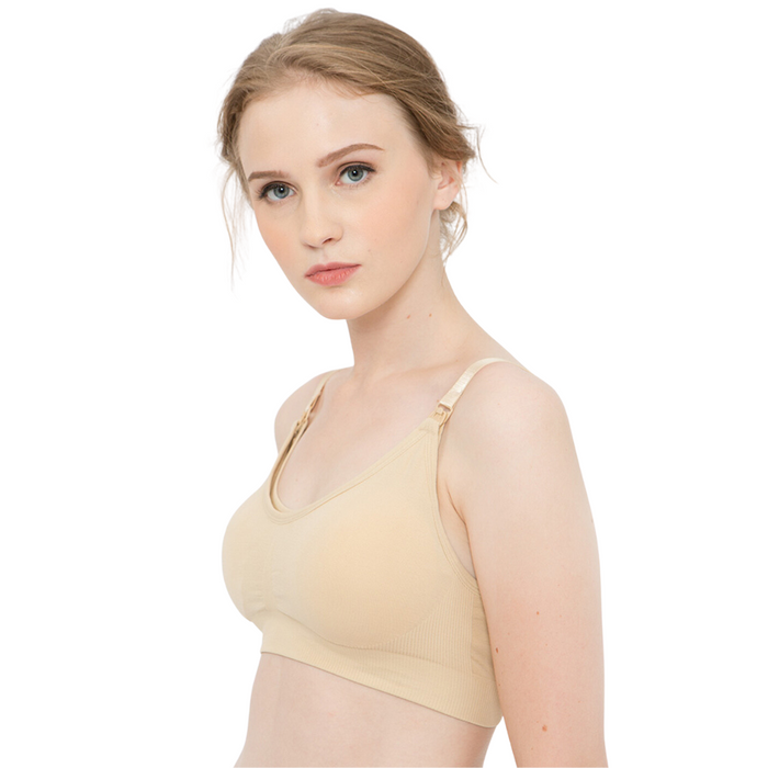 Moselle Seamless Maternity & Nursing Bra Nude