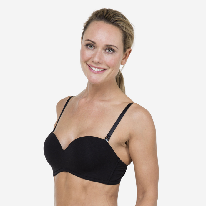 Marlie Bamboo Nursing Bra Black Detachable Straps