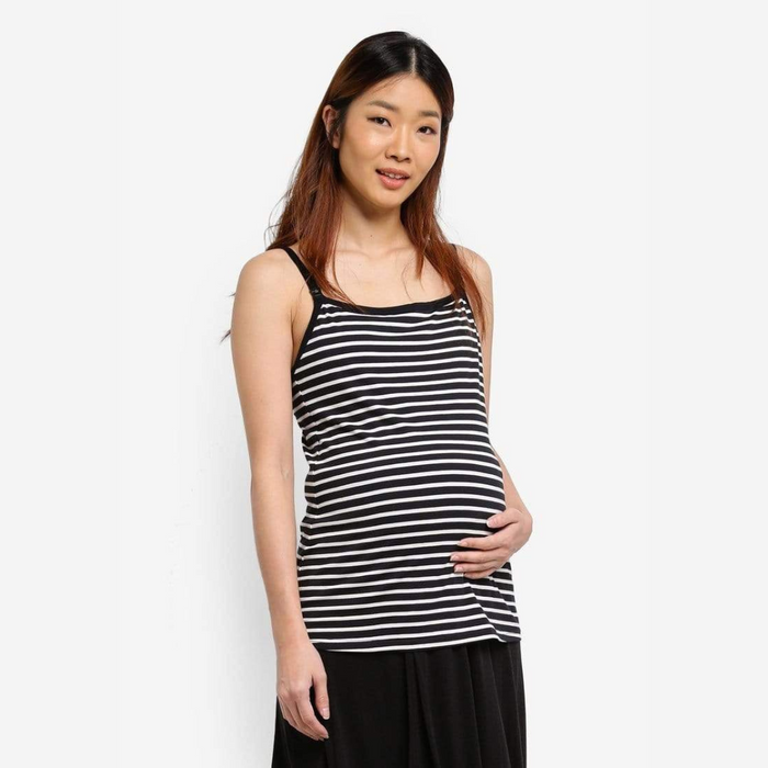 Corey Nursing Black Stripes Camisole