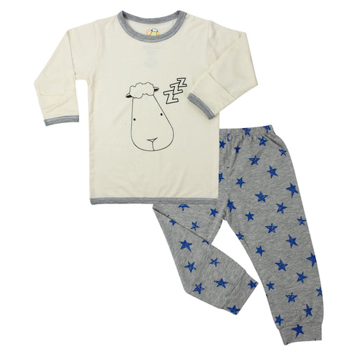 Baa Baa Sheepz Pyjamas Set Yellow Sleepyhead and Pant Blue Star