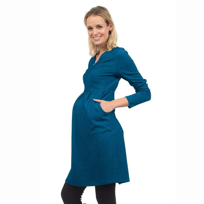 Bente Long Sleeve Bente V-Neck Nursing Dress Riverside