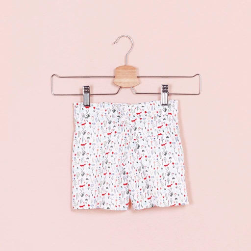 Kyle Adjustable Waistband Bermuda Shorts Off White Print