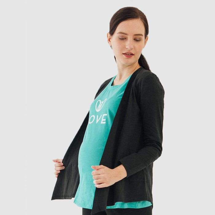 Knitted Long Sleeve Cheryl Mozzie Cardigan Black