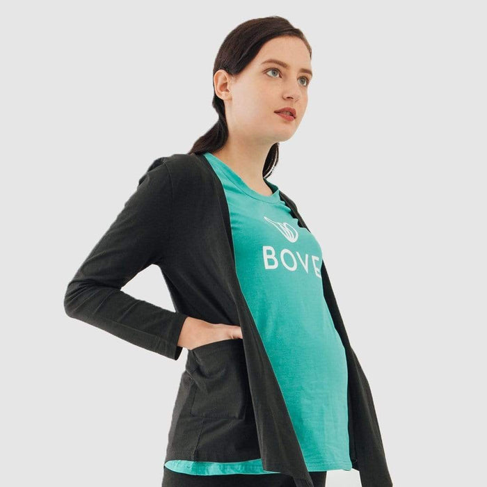 Knitted Long Sleeve Cheryl Mozzie Cardigan Black