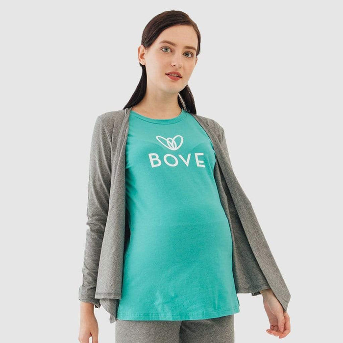 Knitted Long Sleeve Cheryl Mozzie Cardigan Charcoal