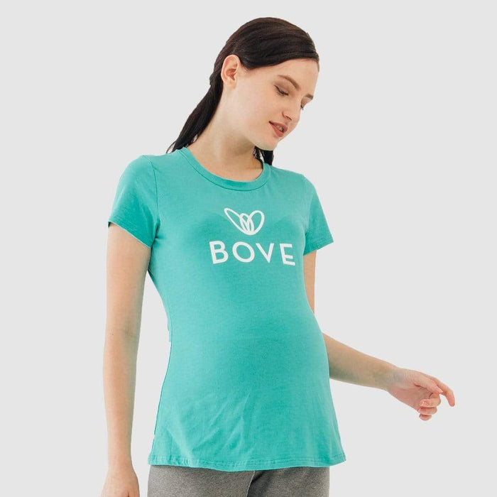 Knitted Short Sleeve Chela Round Neck Mozzie Maternity Top Ceramic