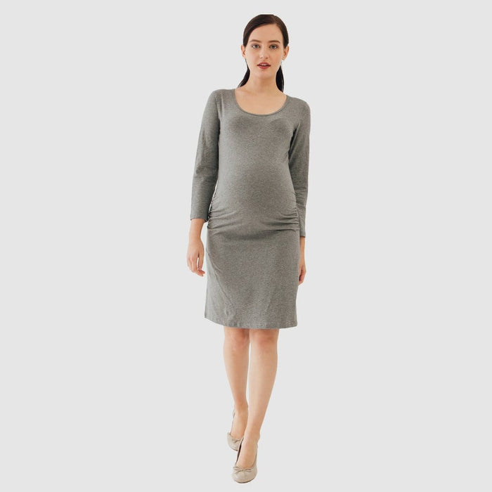 Long Sleeve Charmaine Round Neck Mozzie Dress Black