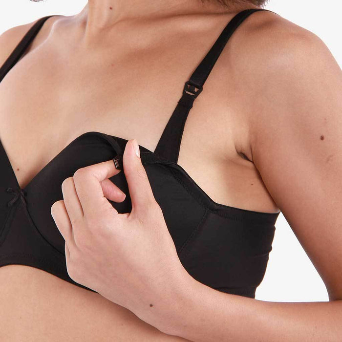Maia Microfibre Nursing Bra Black