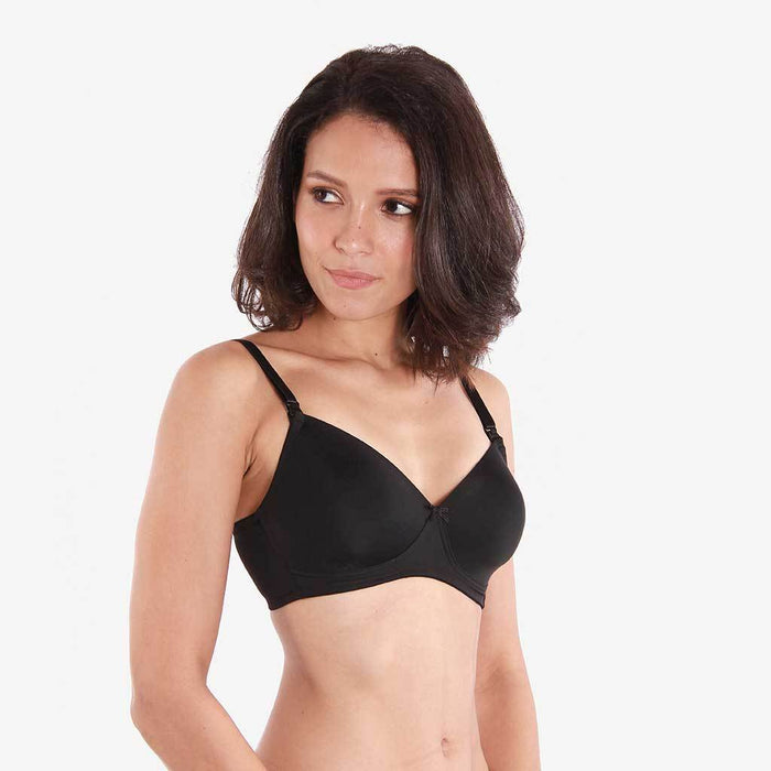 Maia Microfibre Nursing Bra Black