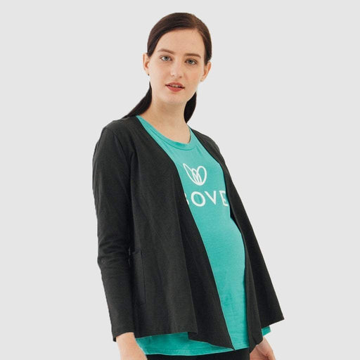 Knitted Long Sleeve Cheryl Mozzie Cardigan Black