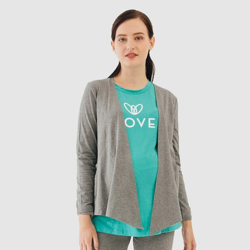 Knitted Long Sleeve Cheryl Mozzie Cardigan Charcoal