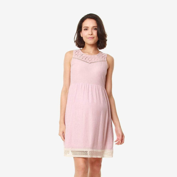 Sleeveless Charee Sweet Heart Nursing Dress Pink