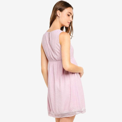 Sleeveless Charee Sweet Heart Nursing Dress Pink