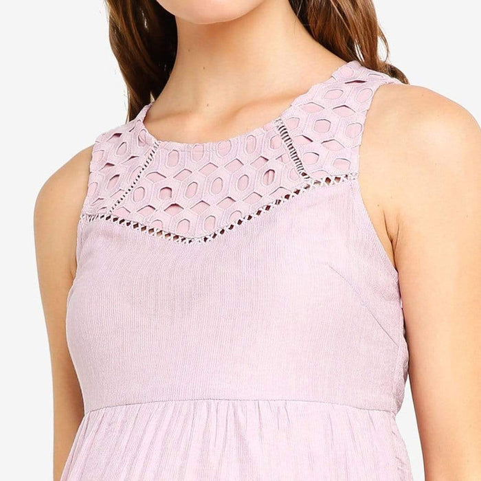 Sleeveless Charee Sweet Heart Nursing Dress Pink