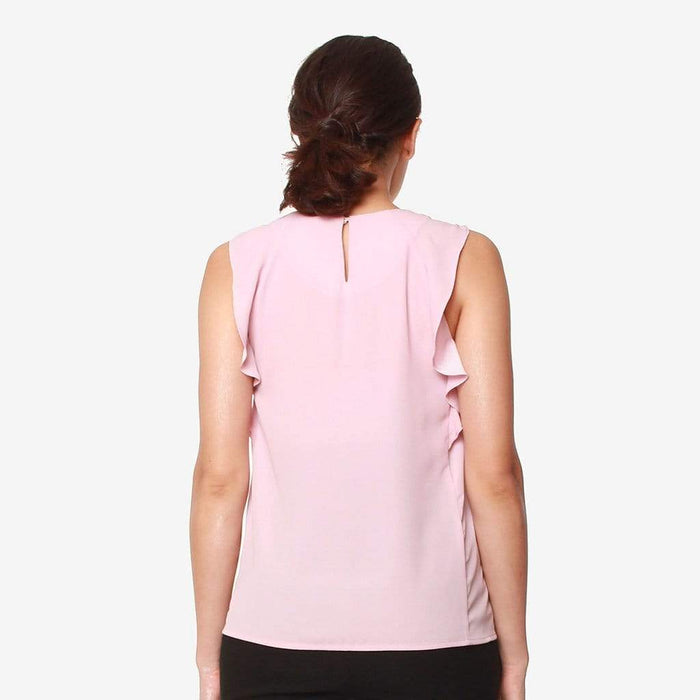 Woven Flutter Sleeve Clarity Nursing Top Dusty Pink