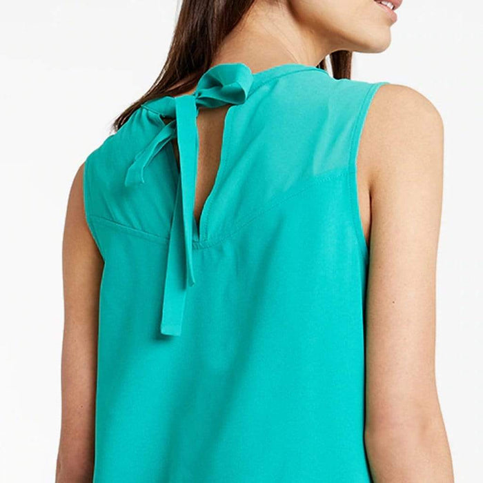 Woven Sleeveless Christiana Back Bow Nursing Top Green