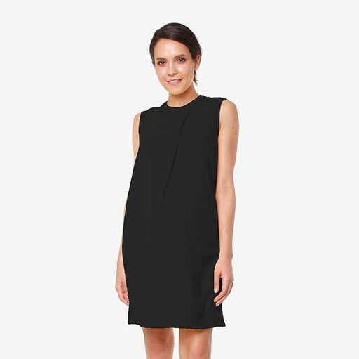 Woven Sleeveless Claude High Neck Dress Black