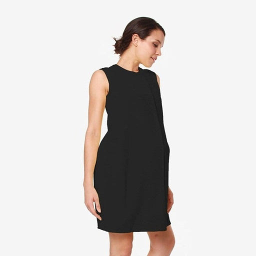 Woven Sleeveless Claude High Neck Dress Black
