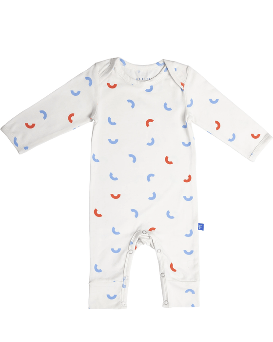 Habiebie MAC LS Onesie Off White/Multicolor
