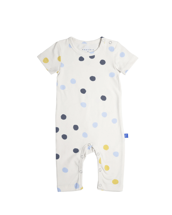 Habiebie Tiny Dots SS Onesie Off White/Multicolor