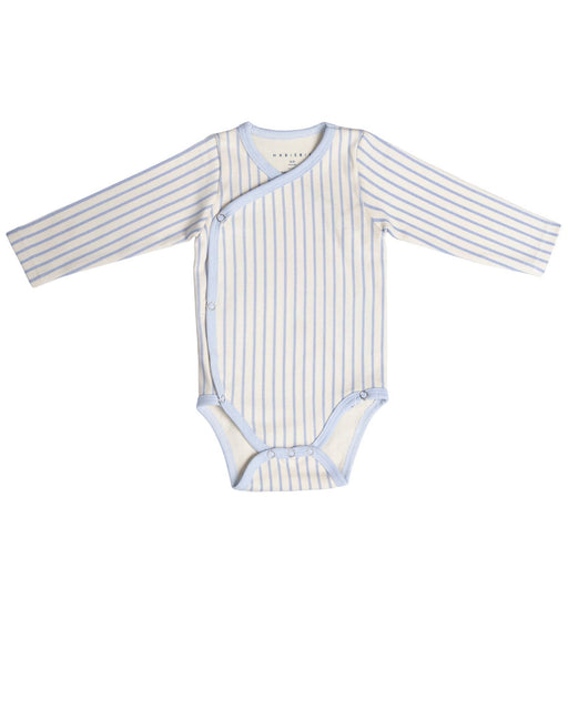 Habiebie Tiny Stripes LS Kimono Body Blue / Cream