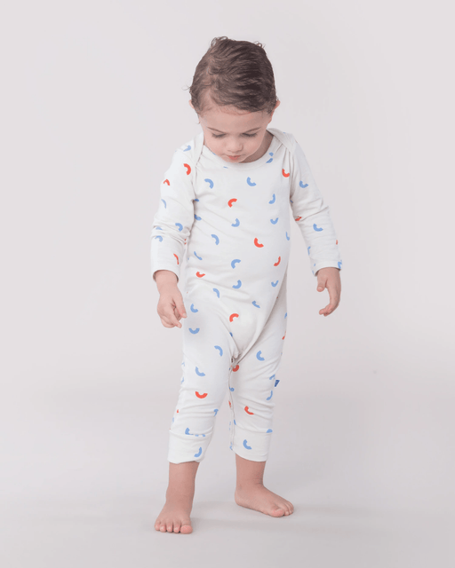Habiebie MAC LS Onesie Off White/Multicolor