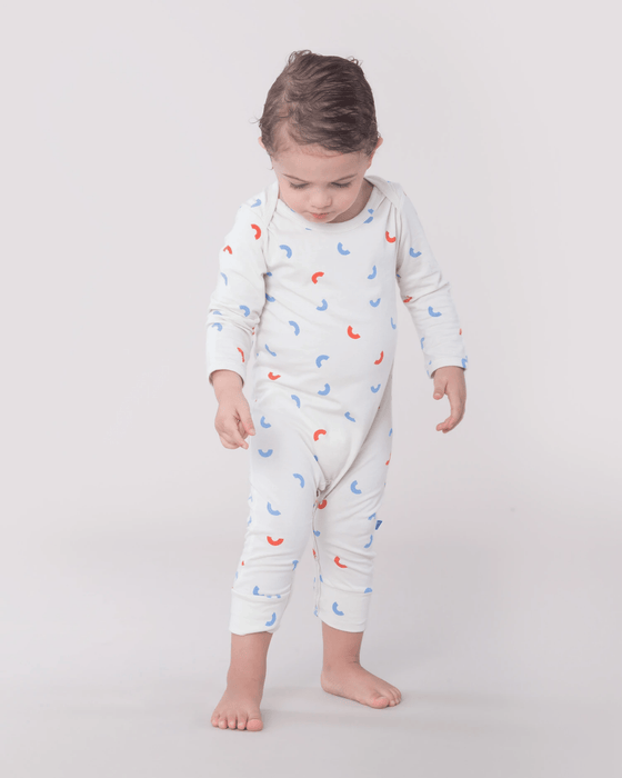 Habiebie MAC LS Onesie Off White/Multicolor