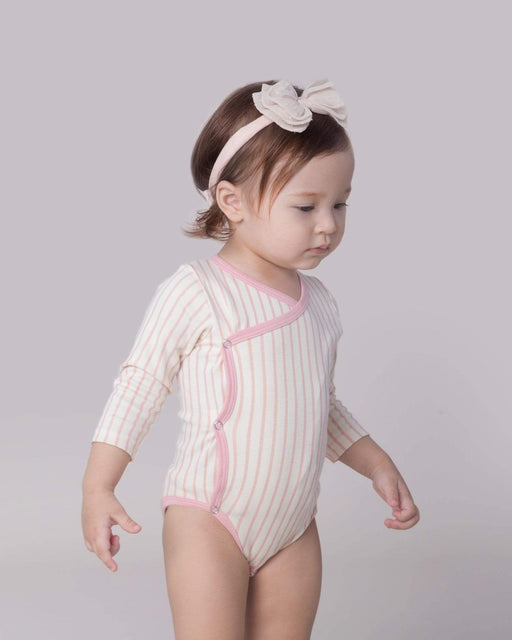 Habiebie Tiny Stripes LS Kimono Body Blush / Cream