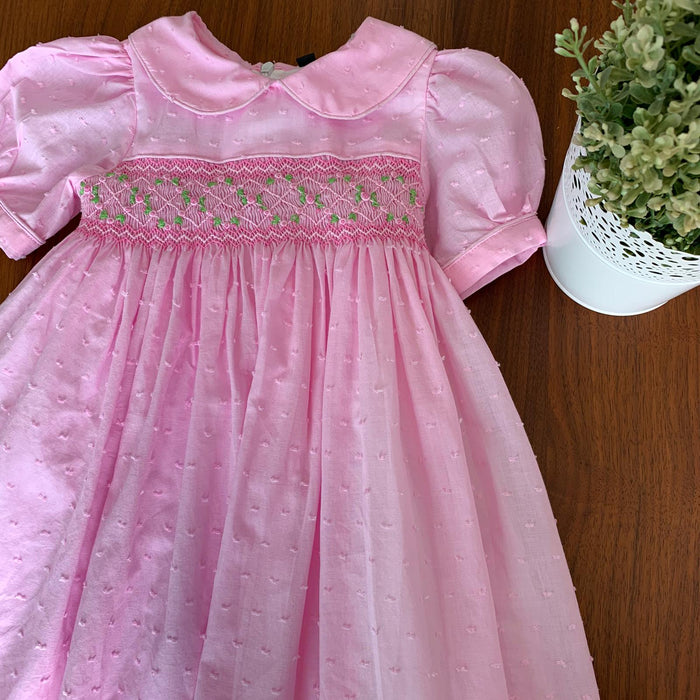 Smockful of Love Swiss dot Harlequin and Roses Embroidery