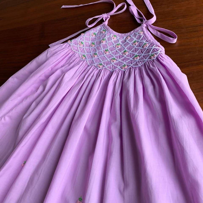 Smockful of Love Smocked Dress With Embroidered Cherrie