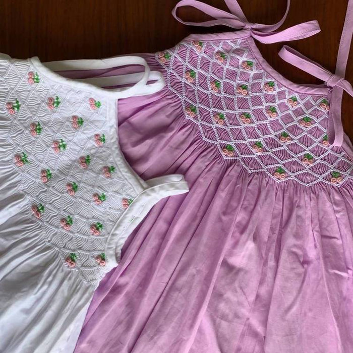 Smockful of Love Smocked Dress With Embroidered Cherrie