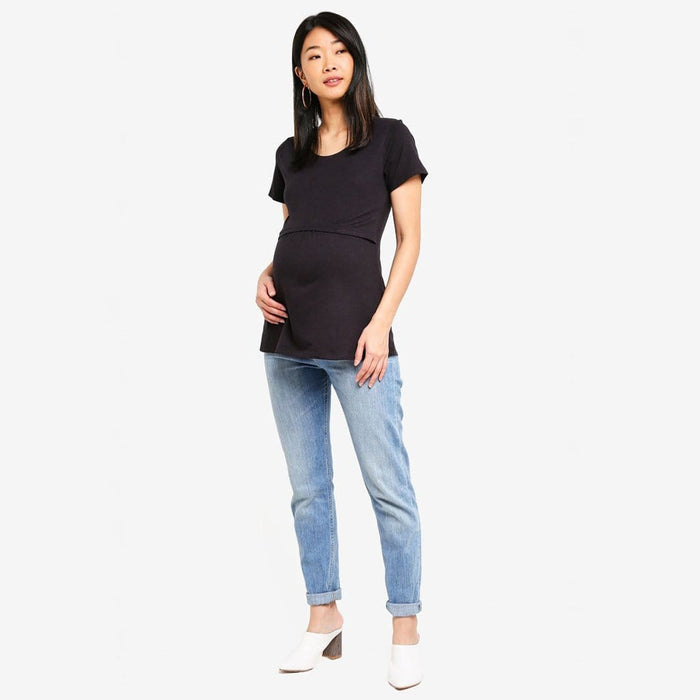 Aggie Empire Nursing Top Black
