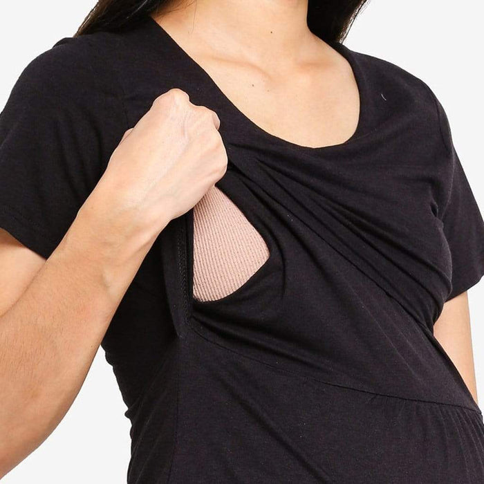 Aggie Empire Nursing Top Black