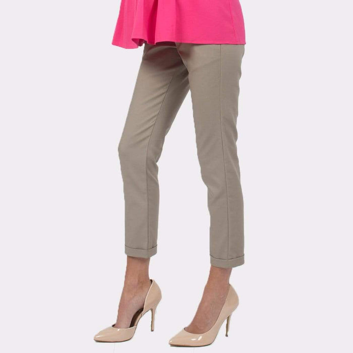 Aleecia Slim Straight Maternity Pants G.Brown