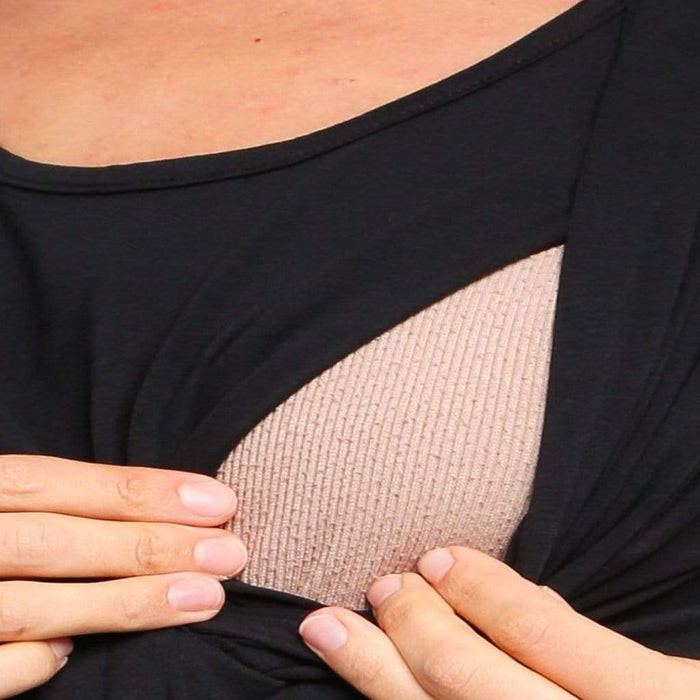 Alexandra Empire Nursing Top Black