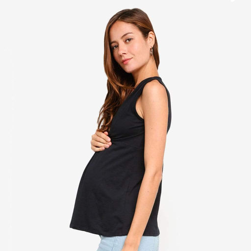 Alexandra Empire Nursing Top Black