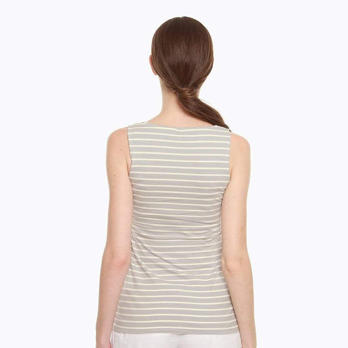 Alicia Baby Doll Nursing Top Grey Stripe