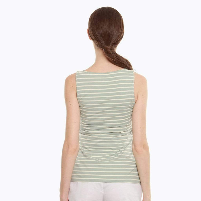 Alicia Baby Doll Nursing Top Mint Stripes