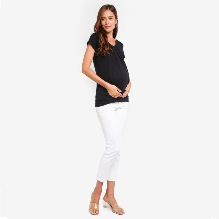 Alma Blouson Nursing Top Black