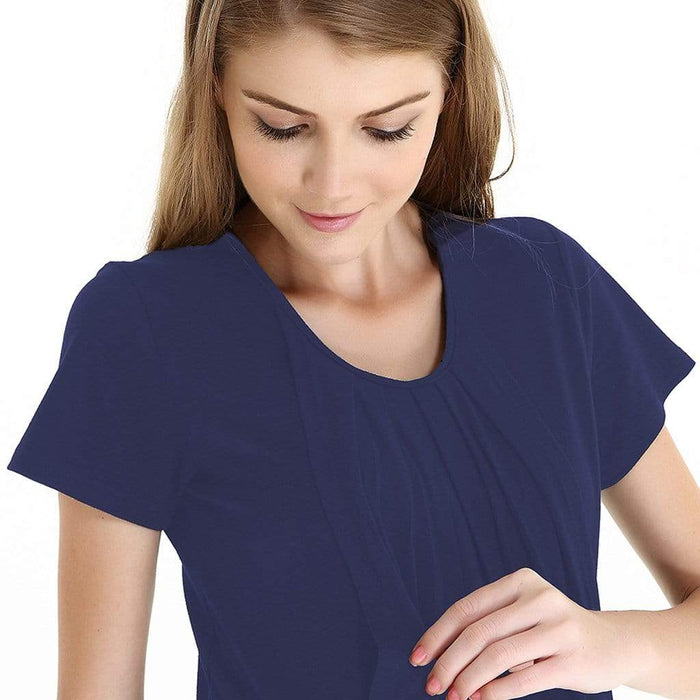 Alma Blouson Nursing Top Navy