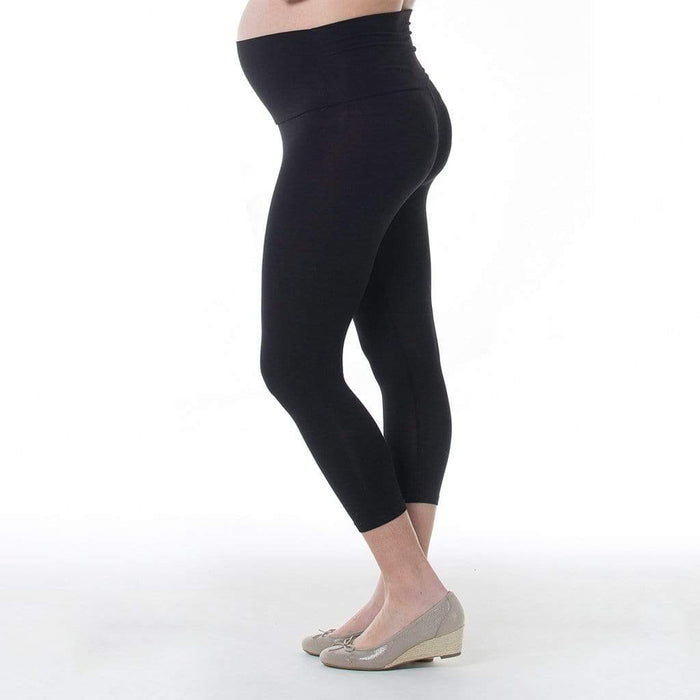 Anya Crop Maternity Leggings Black