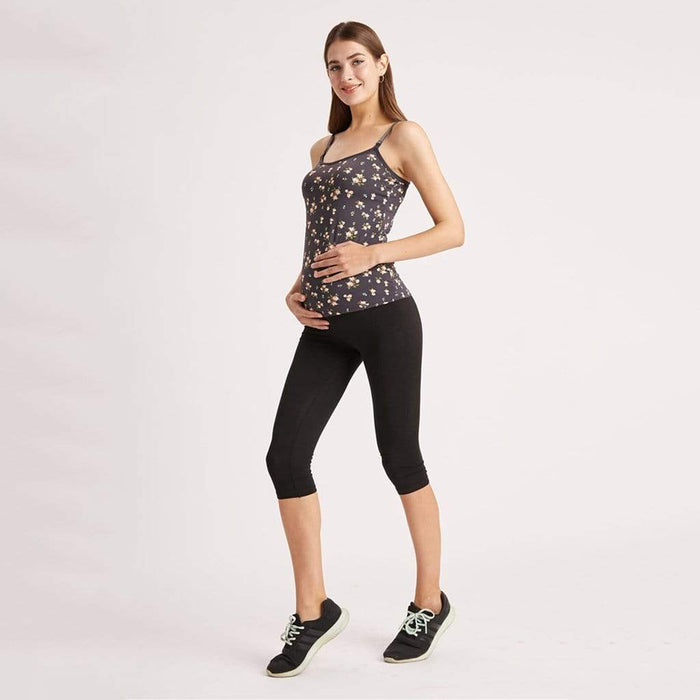 Anya Crop Maternity Leggings Black
