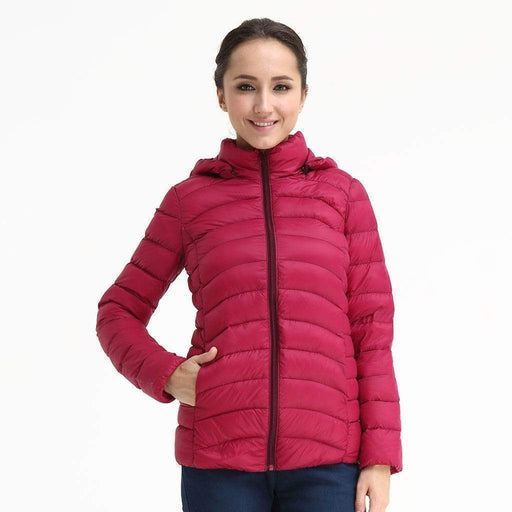 Belle Hooded Woven Jacket Magenta