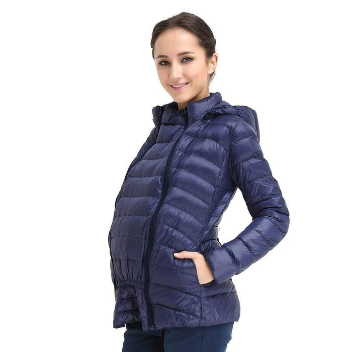 Belle Hooded Down Jacket Navy