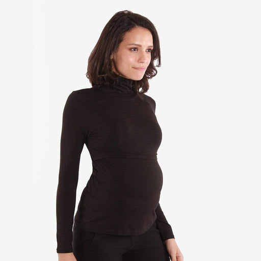 Bellezza Turtle Neck Nursing Top Black