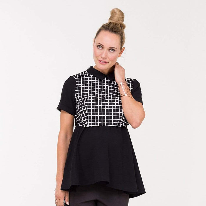 Bettina Empire Tunic Dark Grey