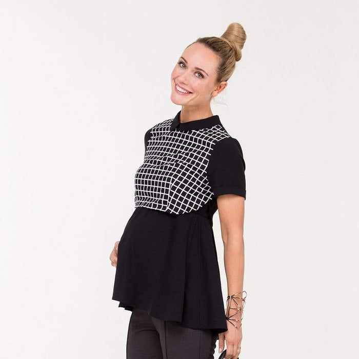 Bettina Empire Tunic Dark Grey